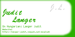 judit langer business card
